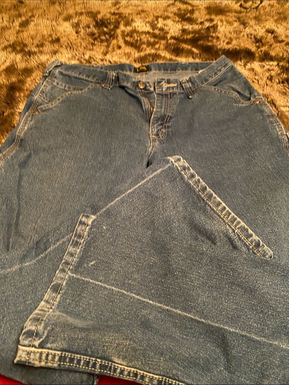 Lee Men's Relaxed Fit Medium Blue Denim Jeans
